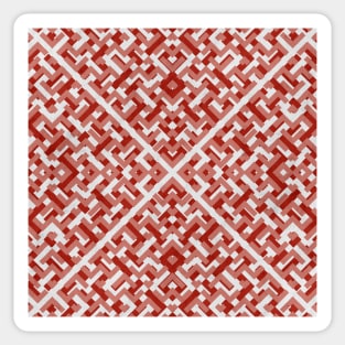 Ruby Maze Geometric Pattern Sticker